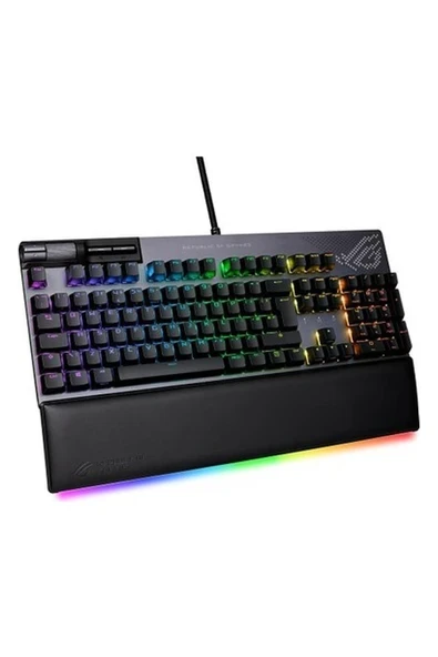 Asus ROG STRIX FLARE II RED ANIMATE RGB OYUNCU KLAVYESİ DEĞİŞTİRİLEBİLİR ROG NX RED SWITCH LEDLİ EKRAN MEDYA KONTROLLERİ USB VE BİLEK DAYAMA ürün görseli 1