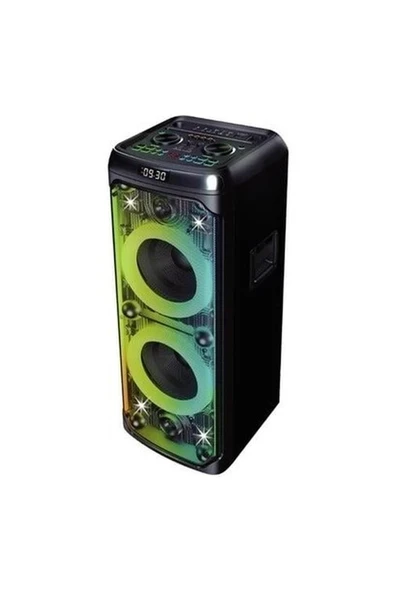 ACS-5 100W Güçlü Bluetooth Hoparlör | 2x2 10” İnç Speaker RGB LED Işıklı Parti ve Karaoke Hoparlörü ürün görseli 1