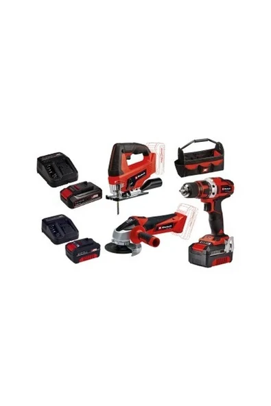 Einhell Te-Tk 18/3 Li Kit Akülü Alet Set 2x 4AH Akü+1x 2.5AH Akü+3x Dolum Cihazı ürün görseli 1