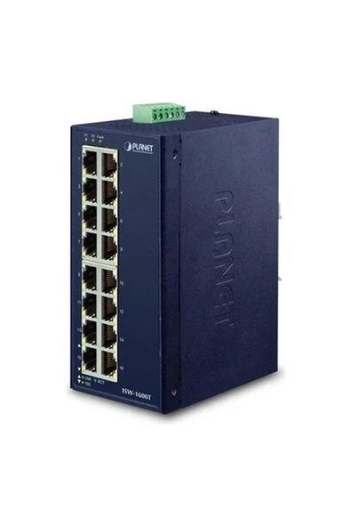 Planet PL-ISW-1600T 16 Port 10/100TX Fast Endüstriyel Ethernet Switch ürün görseli 1