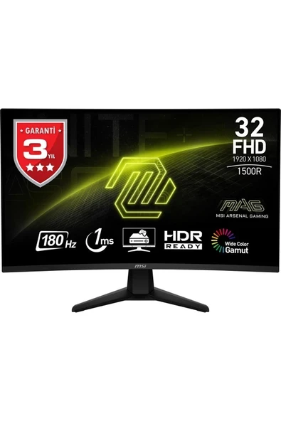 MAG 32C6 31.5'' 1ms 180Hz VA Curved Adaptive-Sync Full HD Gaming (Oyuncu) Monitör ürün görseli 1