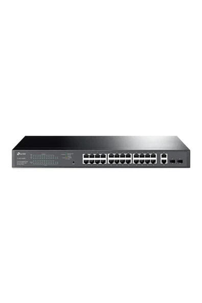 Tl-sg1428pe 24 Port Gıgabıt + 2xgıgabıt Rj45/sfp Uplınk Yönetilebilir 250w Poe Rackmount Swı ürün görseli 1