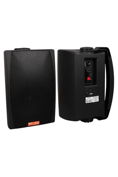 MV-03 16 CM 60 Watt Komütatörlü Hat Trafolu Siyah Sütun Hoparlör (2'li Takım) ürün görseli 1