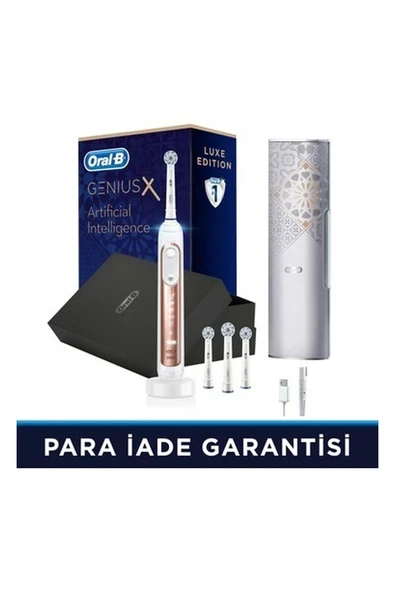 Oral-B Genius X AI Luxury RoseGold Şarj Edilebilir Diş Fırçası + Seyahat Kabı ürün görseli 1