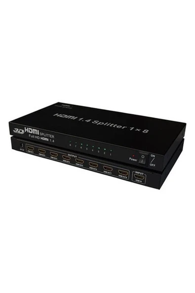 Beek BS-108 8 Port HDMI 225MHZ 1.3b Uyumlu 1080P 1080İ HDMI Çoklayıcı Spliter ürün görseli 1