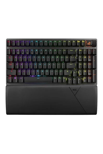 Asus ROG STRIX SCOPE II 96 Wireless Q TR Oyuncu Klavyesi 3 Farklı Bağlantı (2.4GHz RF, BT, Kablolu) ROG NX SNOW Mekanik Switch AURA SYNC RGB, Bilek destekli ürün görseli 1