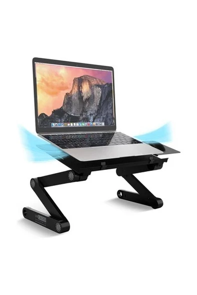 Ergonomics Workez Ayarlanabilir Dizüstü Bilgisayar Soğutma Standı ve Masası - Ergonomik Yükseklik ve Eğim Ayarlı ürün görseli 1