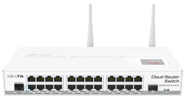 Mikrotik CRS125-24G-1S-2HnD-IN, Bulut Yönlendirici Gigabit Anahtarı, Tamamen yönetilebilir Katman 3, 24x 10/100/1000, 1000 mW Kablosuz ürün görseli 1