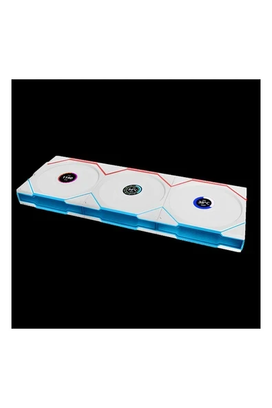 Lian Li Unı Fan Tl Wıreless LCD 3X120MM Beyaz Kasa Fanı (G99.12TLLCD1W3W.00) ürün görseli 1
