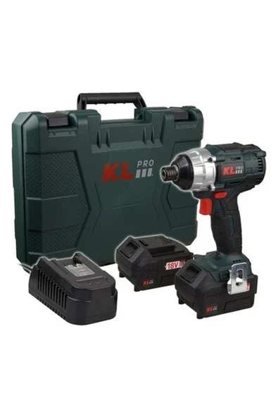 KL Pro  18VOLT/5.0AH Li-Ion Çift Akülü Kömürsüz Profesyonel Torklu Darbeli Vidalama KLDV18B-50 ürün görseli 1