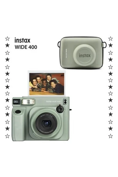 Instax Wide 400 Yeşil Fotoğraf Makinesi ve Eva Kılıf Seti ürün görseli 1