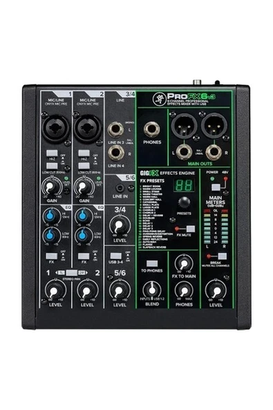 Mackie ProFX6 V3 6-Kanal USB Deck Mikser ürün görseli 1