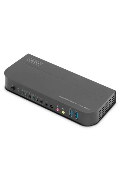 Digitus 2 Port Usb 3.0 Displayport Kvm Switch, 4k60hz, Kvm (KEYBOARD/VİDEO MONİTOR/MOUSE) Periferi ( ürün görseli 1
