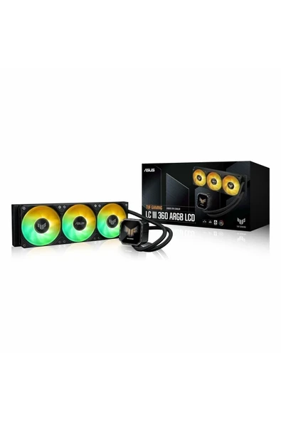 TUF Gaming LC III 360 ARGB LCD 360mm AM5/1851P Siyah İşlemci Sıvı Soğutucu ürün görseli 1