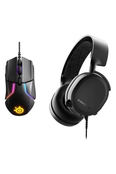 SteelSeries Arctis 3 Oyuncu Kulaklık + Rival 600 SSM62446 Rgb Oyuncu Mouse ürün görseli 1