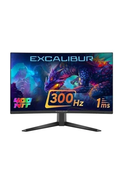 EXCALIBUR 27\" VA E27FVC-E 1MS 300Hz HDMI-DP Kavisli Gaming Monitör (1920 X 1080) ürün görseli 1