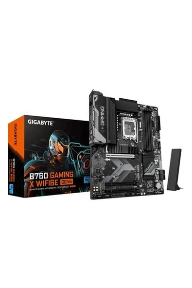 Gigabyte Gıgabyte B760 Gamıng x WIFI6E Gen5 7600MHZ (Oc) Ddr5 M.2 LGA1700 Atx Anakart ürün görseli 1