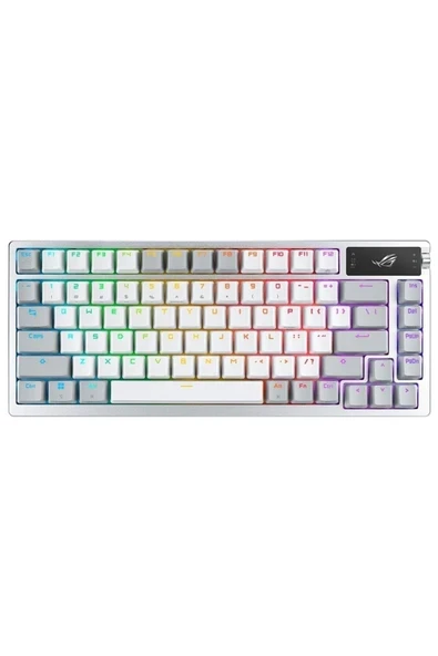 Asus Rog Azoth 2.4 Ghz Speednova Nx Mekanik Kablosuz Gaming Klavye Beyaz Tr 90MP031A-BKYA10 ürün görseli 1
