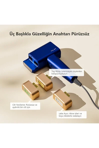 Evde lazer epilasyon (HR) MLAY-T16+Bikini Başlık T16-MVRTV-OB ÜÇ BAŞLIK HR+BK+FA ürün görseli 1