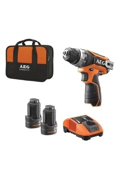 AEG BS 12 C2 Li - 202B 12V 2.0 Ah Çift Akülü Matkap Vidalama - 4935448465 ürün görseli 1