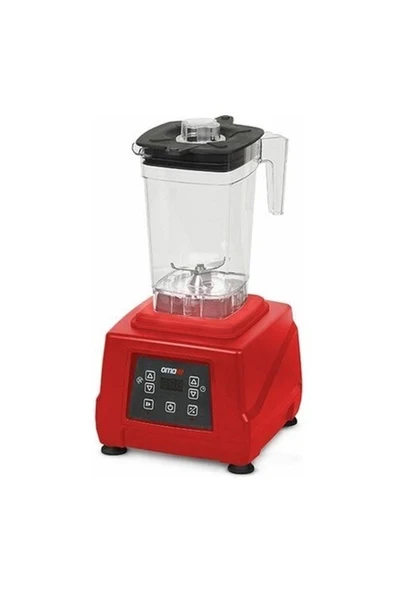 Omake Bar Blender 2 Litre Dijital Kapak Sensörsüz Kırmızı ürün görseli 1