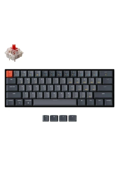 Keychron Ürünler K12 % 60 Kablosuz Mekanik Oyuncu Klavyesi-Rgb-Bluetooth 5.1-Gateron Red Switch ürün görseli 1