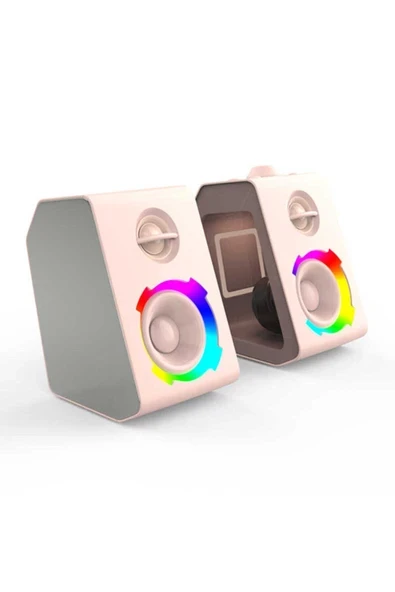 Taşınabilir RGB Işıklı Kablosuz Bluetooth Speaker Hoparlör Güçlü Ses 11 Farklı Renkli Işık Atmosferi ürün görseli 1