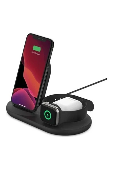 Belkin Boost↑charge™ 3'ü 1 Arada Apple Ürünleriniz Için Kablosuz Şarj Cihazı ürün görseli 1