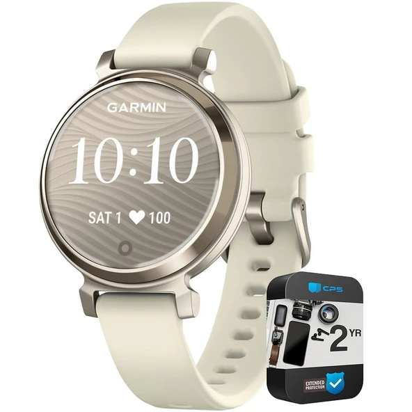 Garmin 010-02208-00 Lily 2 Smartwatch Cream Gold with Coconut Silikon Band Sche with 2 YR CPS Geliştirilmiş Koruma Paketi ürün görseli 1