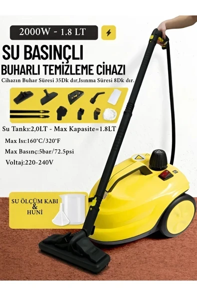 2000W Su Basınçlı Buharlı Temizleme Makinesi, Çok Amaçlı, Güçlü ve Verimli ürün görseli 1