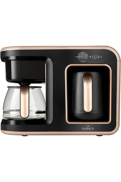 Hatır Plus 2 In 1 Kahve Makinesi, Türk Kahvesi Makinesi, Filtre Kahve Makinesi, Rosie Brown ürün görseli 1