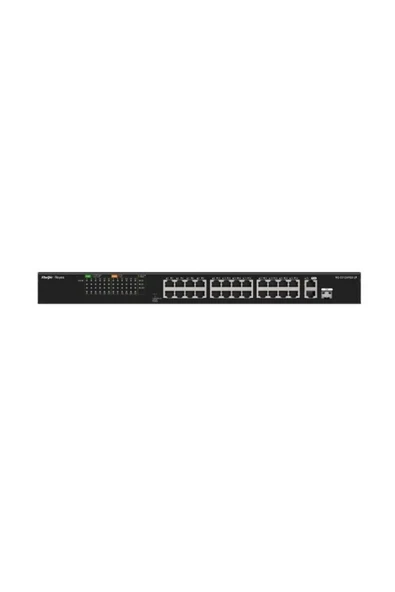 Ruijie Reyee Ruijie-Reyee RG-ES126FGS-LP 24 Port Poe+ 10-100 Mbps + 2 Port 10-100-1000 Mbps Uplink + 1 Port Sfp ürün görseli 1
