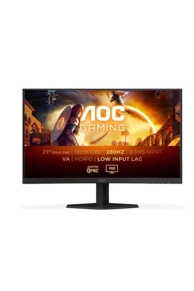 AOC C27G4ZXU27 inc 280Hz 0.3Ms HDMI DP ADAPTIVESYNC VA YÜKSELİK AYARLI CURVED OYUNCU MONİTÖRÜ ürün görseli 1