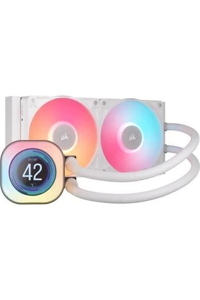 240MM TITAN 240RX LCD CW-9061025-WW AM5-1851P RGB SIVI SOĞUTMALI İŞLEMCİ FANI BEYAZ ürün görseli 1