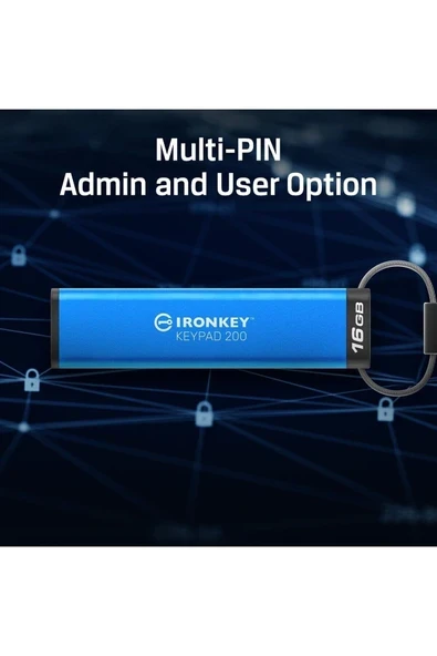 IronKey 256GB Keypad 200, FIPS 140-3 Taşınabilir Type-C Bellek - IKKP200C/256GB ürün görseli 1