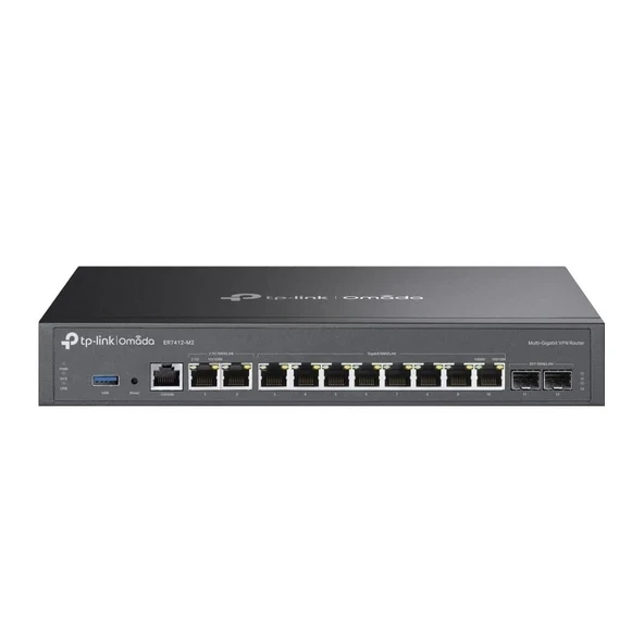 TP-Link Omada ER7412-M2 Çoklu Gigabit VPN Yönlendirici | Dört çekirdekli | 2X 2.5G Bağlantı Noktası | 1x USB 3.0 Bağlantı Noktası ürün görseli 1