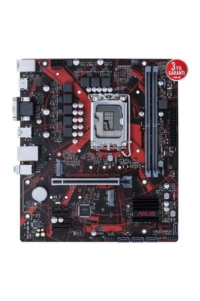 Asus EX-B660M-V5 D4 Ddr4 M2 Nvme HDMI Pcıe 4.0 1700P Matx ürün görseli 1