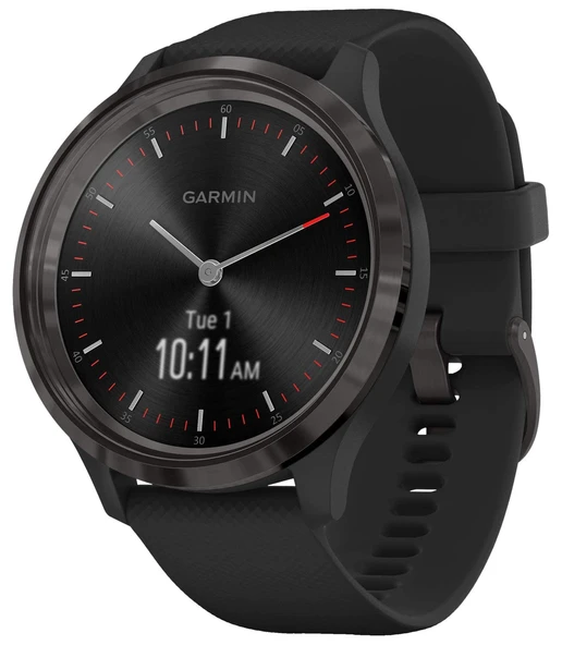 Garmin vivomove 3, Hybrid Smartwatch with Real Watch Hands and Hidden Touchscreen, Black (Renewed) ürün görseli 1