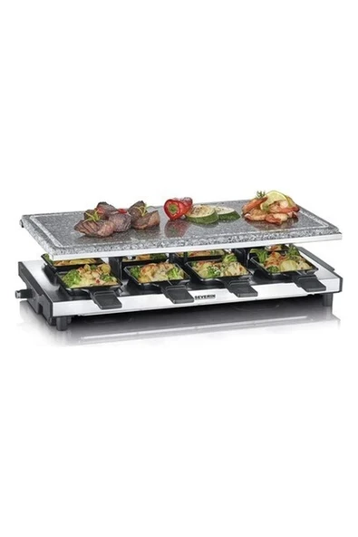 Severın Rg 2374 Raclette Doğal Izgara Taşlı, 1700, Plastik/paslanmaz Çelik, Siyah ürün görseli 1