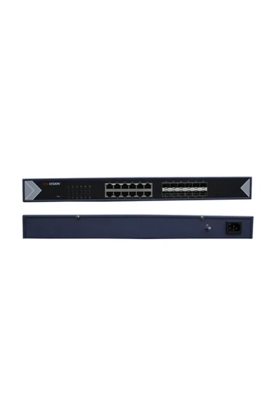 Hıkvısıon  Ds-3e0524tf 24 Port Gıgabıt 12 Port Rj45 / 12 Port Sfp Yonetılemez Swıtch L2 ürün görseli 1