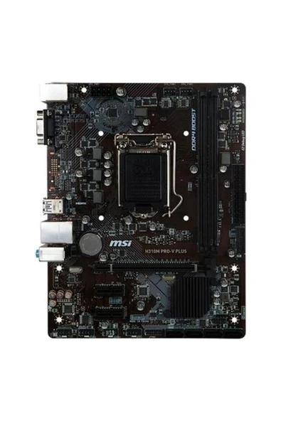 MSI H310M Pro-V Plus Intel H310 2666MHz DDR4 Soket 1151 mATX Anakart ürün görseli 1