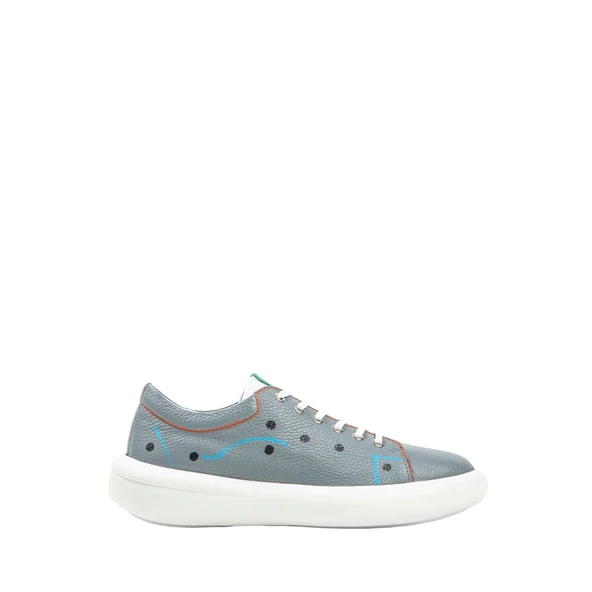 Fhoes 2614201 Hakiki Deri Erkek Sneaker Ayakkabı  GRİ 39 ürün görseli 1