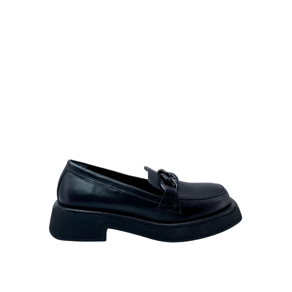 Albini 2610556D Hakiki Deri Kadın Loafer Ayakkabı   SİYAH 38 ürün görseli 1