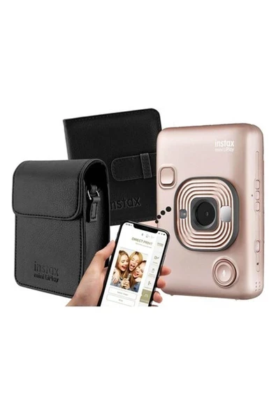 Instax Mini Liplay Hybrid Blush Gold Fotoğraf Makinesi Hediye Seti ürün görseli 1