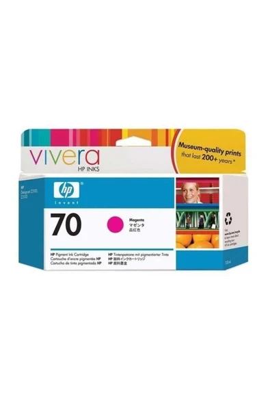 Hp C9453A (70)  Macenta 130 ml Genıs Format Murekkep Kart ürün görseli 1