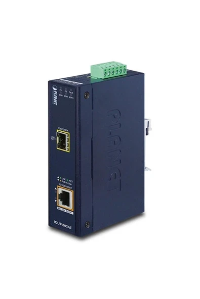 Endüstriyel 1-port 100/1000x Sfp 1-port 10/100/1000t 802.3bt Poe Media Converter Industrial 1-por ürün görseli 1