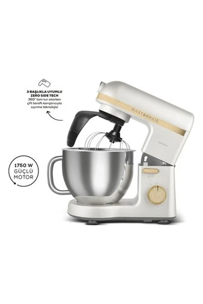 Karaca Mastermaid Chef Pro Çift Kollu Stand Mikser Wood Craft 1750W 5 Litre ürün görseli 1