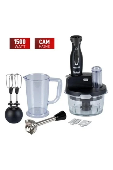 Tefal Gelişmiş Teknolojisiyle En Iyi Kesme Açısını Sunan Buz Kırma Özellikli 15 Yıl Onarım Garantili Cam Hazneli 1500 W Blender Seti Gümüş ürün görseli 1