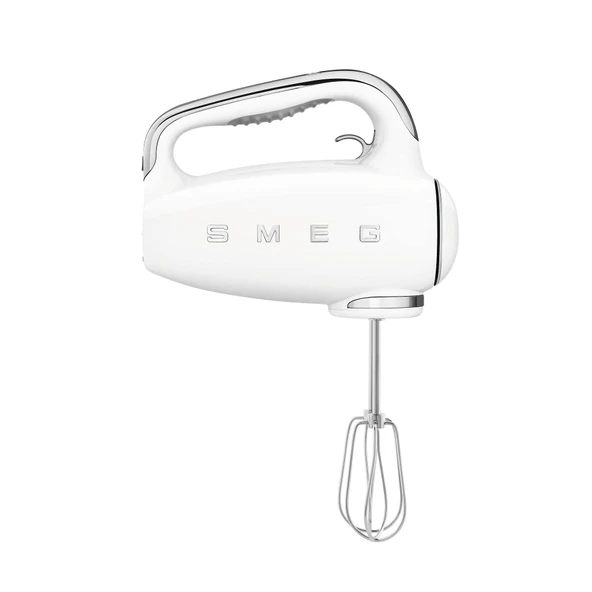 Smeg, HMF01WHEU Elektrikli Mikser, 9 hız seviyesi, turbo fonksiyonu, sorunsuz başlatma sistemi, 4 kamçı, 2 Ganci mikser ve kaplamalı, 250W, beyaz ürün görseli 1
