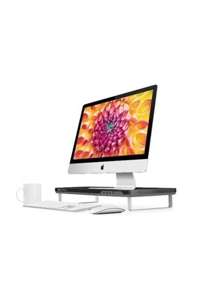 Deep Cool M-DESK F1 27" Ses+Mikrofon Port Gri LCD Monitor Stand ürün görseli 1